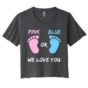 Team Boy Girl Gender Reveal Gift Women's Crop Top Tee