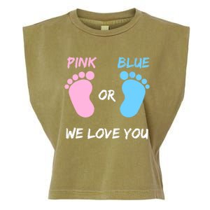 Team Boy Girl Gender Reveal Gift Garment-Dyed Women's Muscle Tee