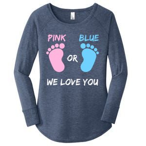 Team Boy Girl Gender Reveal Gift Women's Perfect Tri Tunic Long Sleeve Shirt