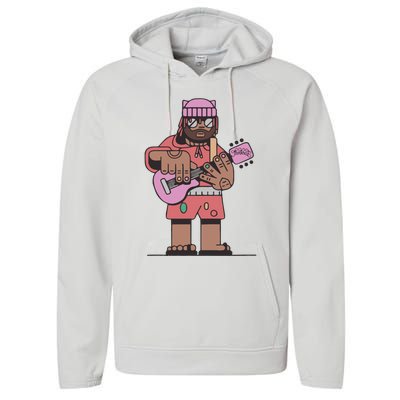 Thundercat Bass Guitarist Performance Fleece Hoodie