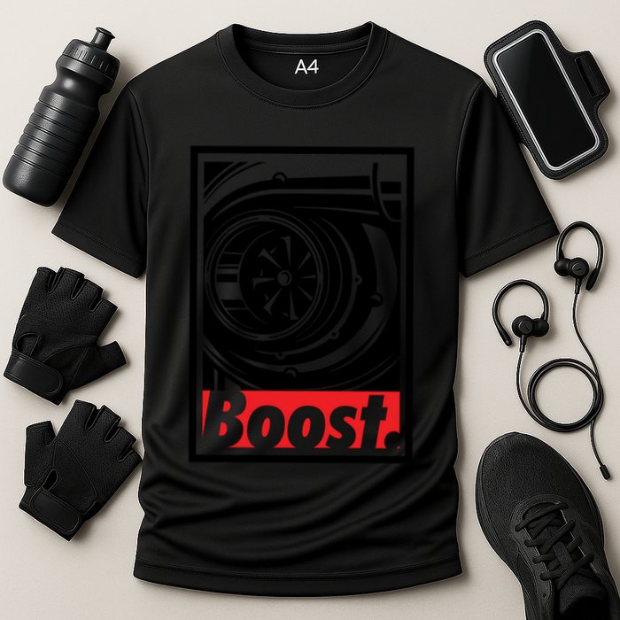 Turbo Boost Gift For Racing And Drift Car Lovers Gift Cooling Performance Crew T-Shirt