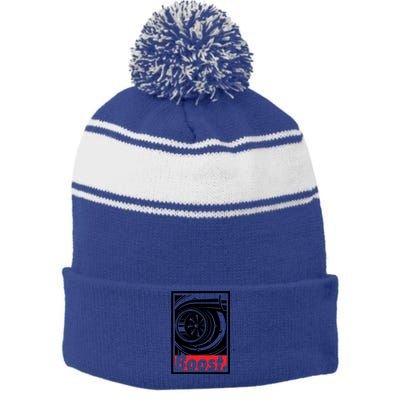 Turbo Boost Gift For Racing And Drift Car Lovers Gift Stripe Pom Pom Beanie