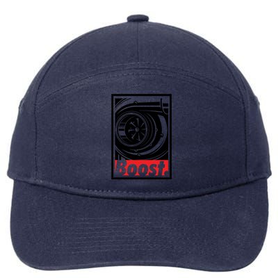 Turbo Boost Gift For Racing And Drift Car Lovers Gift 7-Panel Snapback Hat