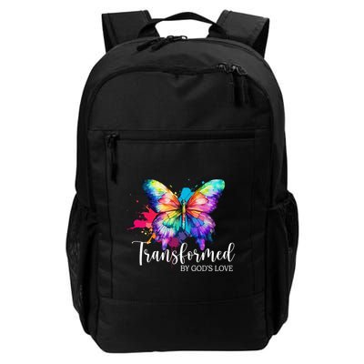 Transformed By Gods Love Colorful Butterfly Backpack