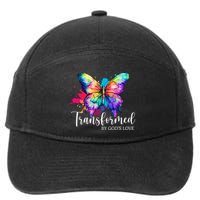 Transformed By Gods Love Colorful Butterfly 7-Panel Snapback Hat