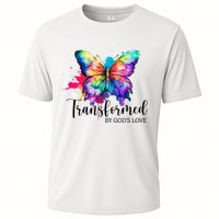 Transformed By Gods Love Colorful Butterfly Performance Shirt