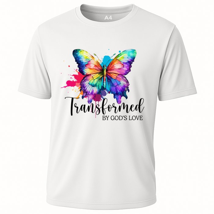 Transformed By Gods Love Colorful Butterfly Performance Shirt