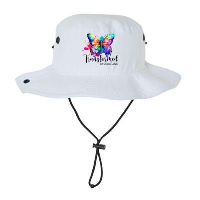 Transformed By Gods Love Colorful Butterfly Bucket Hat
