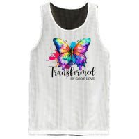 Transformed By Gods Love Colorful Butterfly Mesh Reversible Basketball Jersey Tank