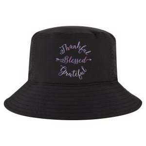 Thankful Blessed Grateful Gradient Shine Gift Cool Comfort Performance Bucket Hat