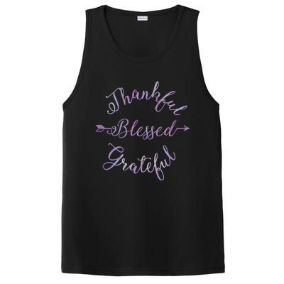 Thankful Blessed Grateful Gradient Shine Gift PosiCharge Competitor Tank