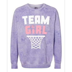 Team Basketball Gender Reveal Pink Baby Shower Party Colorblast Crewneck Sweatshirt