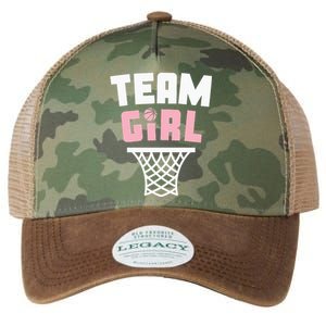 Team Basketball Gender Reveal Pink Baby Shower Party Legacy Tie Dye Trucker Hat