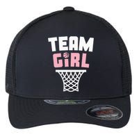 Team Basketball Gender Reveal Pink Baby Shower Party Flexfit Unipanel Trucker Cap