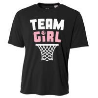 Team Basketball Gender Reveal Pink Baby Shower Party Cooling Performance Crew T-Shirt