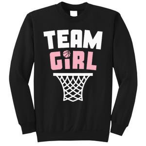 Team Basketball Gender Reveal Pink Baby Shower Party Sweatshirt