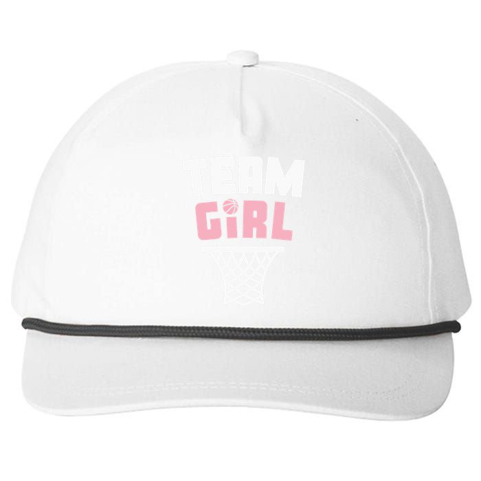 Team Basketball Gender Reveal Pink Baby Shower Party Snapback Five-Panel Rope Hat