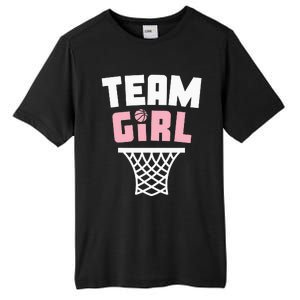 Team Basketball Gender Reveal Pink Baby Shower Party Tall Fusion ChromaSoft Performance T-Shirt