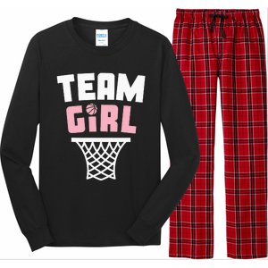 Team Basketball Gender Reveal Pink Baby Shower Party Long Sleeve Pajama Set