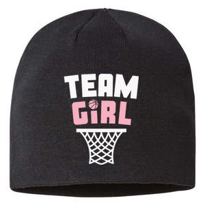 Team Basketball Gender Reveal Pink Baby Shower Party Sustainable Beanie