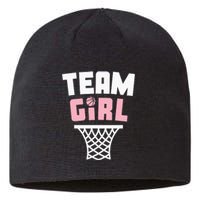 Team Basketball Gender Reveal Pink Baby Shower Party Sustainable Beanie