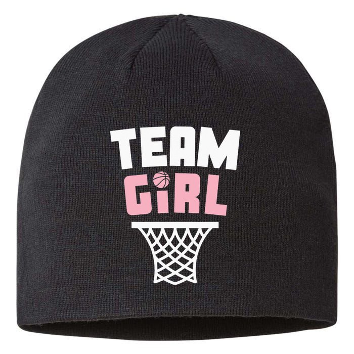 Team Basketball Gender Reveal Pink Baby Shower Party Sustainable Beanie