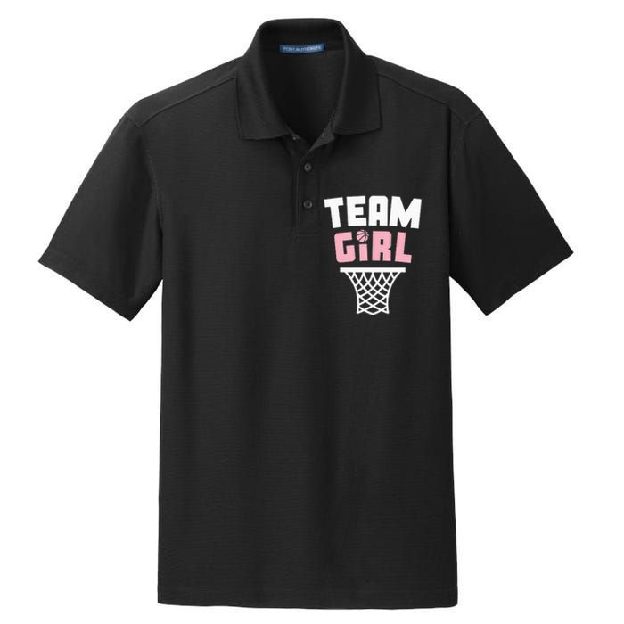 Team Basketball Gender Reveal Pink Baby Shower Party Dry Zone Grid Polo