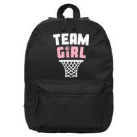 Team Basketball Gender Reveal Pink Baby Shower Party 16 in Basic Backpack