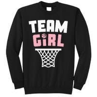 Team Basketball Gender Reveal Pink Baby Shower Party Tall Sweatshirt