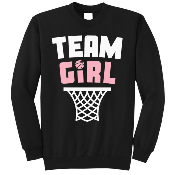 Team Basketball Gender Reveal Pink Baby Shower Party Tall Sweatshirt