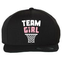 Team Basketball Gender Reveal Pink Baby Shower Party Wool Snapback Cap