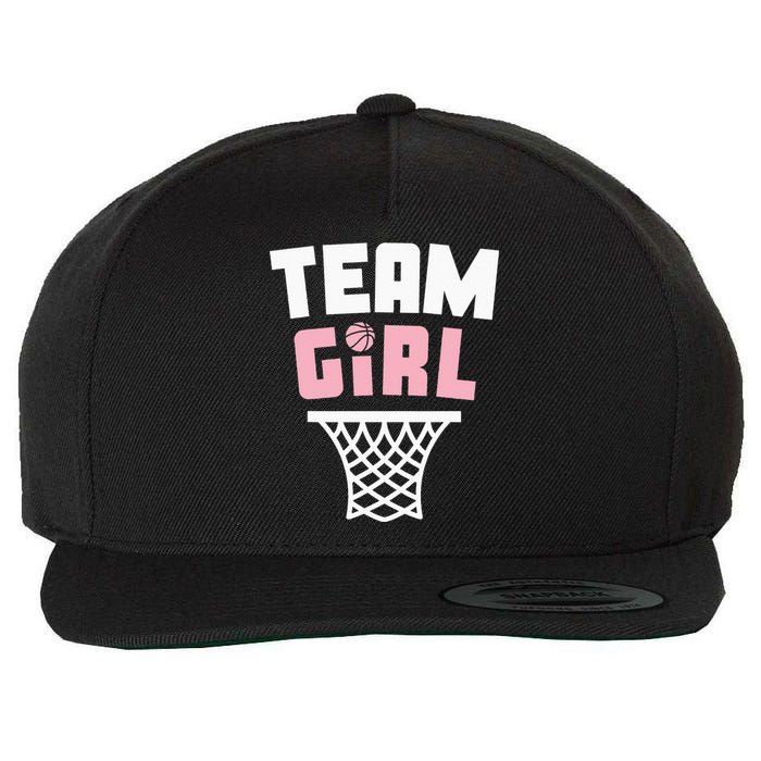 Team Basketball Gender Reveal Pink Baby Shower Party Wool Snapback Cap