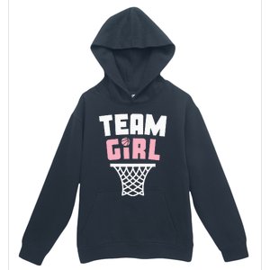 Team Basketball Gender Reveal Pink Baby Shower Party Urban Pullover Hoodie