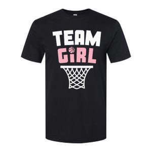 Team Basketball Gender Reveal Pink Baby Shower Party Softstyle CVC T-Shirt