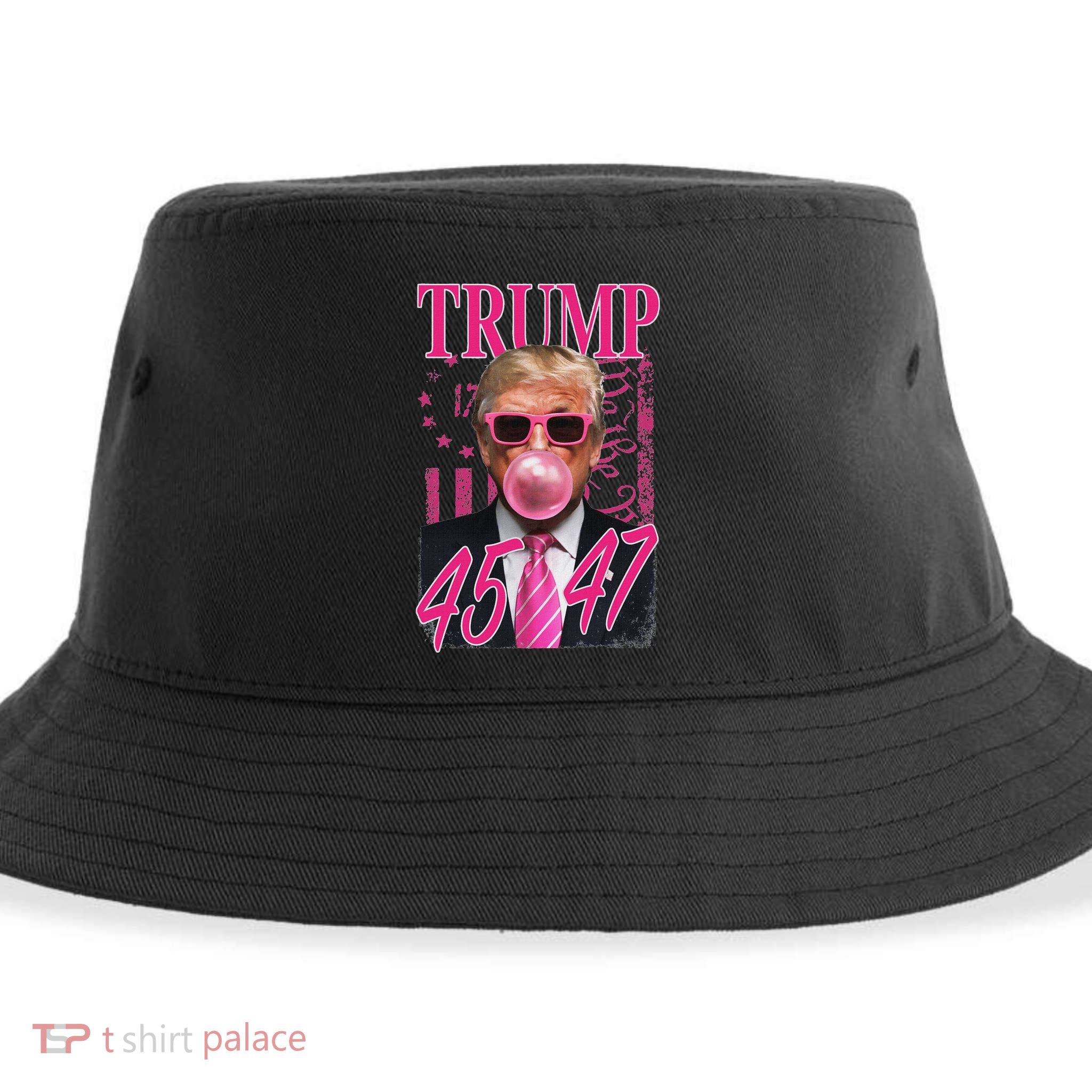 Trump B.U.B.B.L.E Gum 1776 Flag Sustainable Bucket Hat