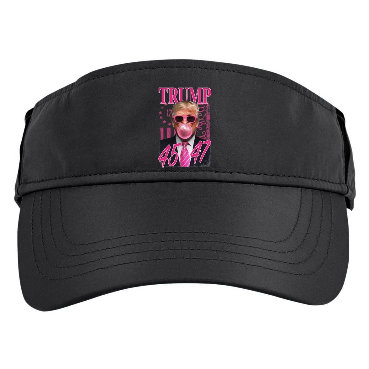Trump B.U.B.B.L.E Gum 1776 Flag Adult Drive Performance Visor