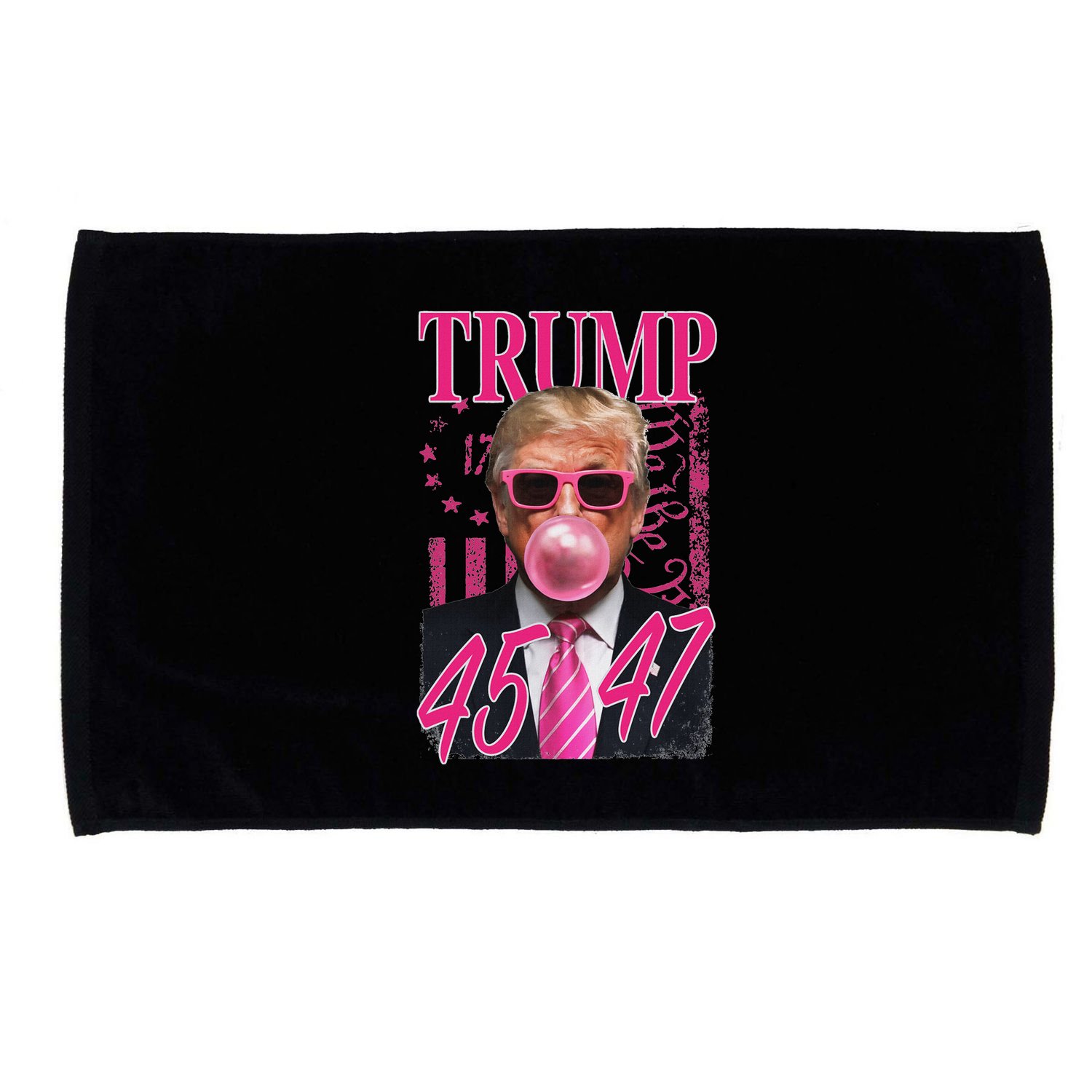 Trump B.U.B.B.L.E Gum 1776 Flag Microfiber Hand Towel