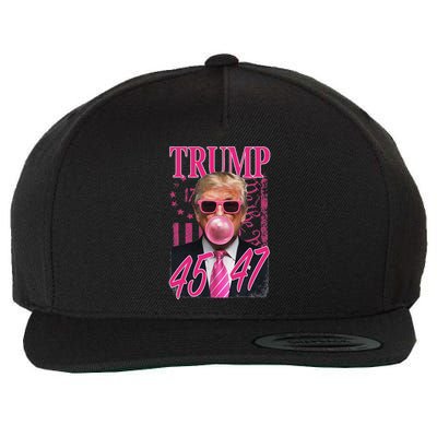 Trump B.U.B.B.L.E Gum 1776 Flag Wool Snapback Cap