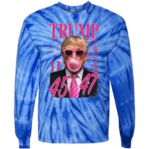 Trump B.U.B.B.L.E Gum 1776 Flag Tie-Dye Long Sleeve Shirt