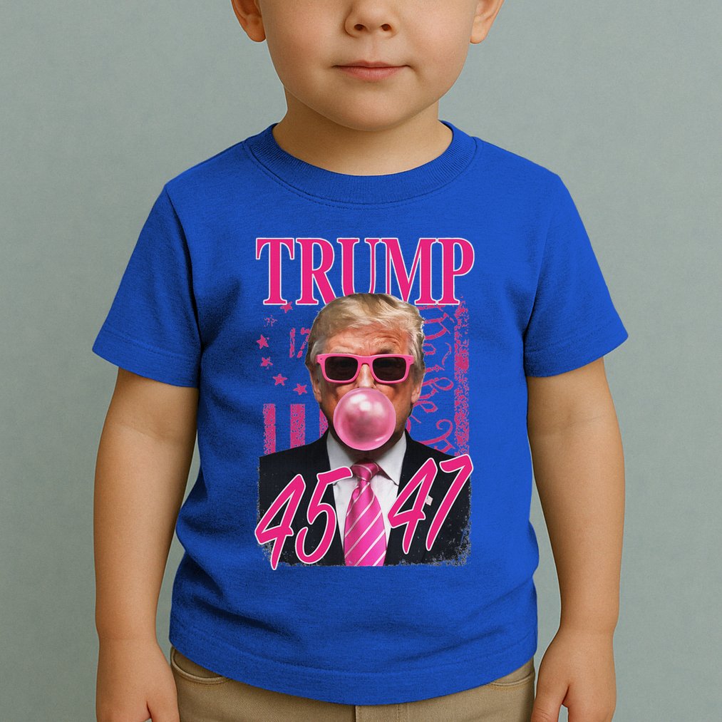 Trump B.U.B.B.L.E Gum 1776 Flag Toddler T-Shirt