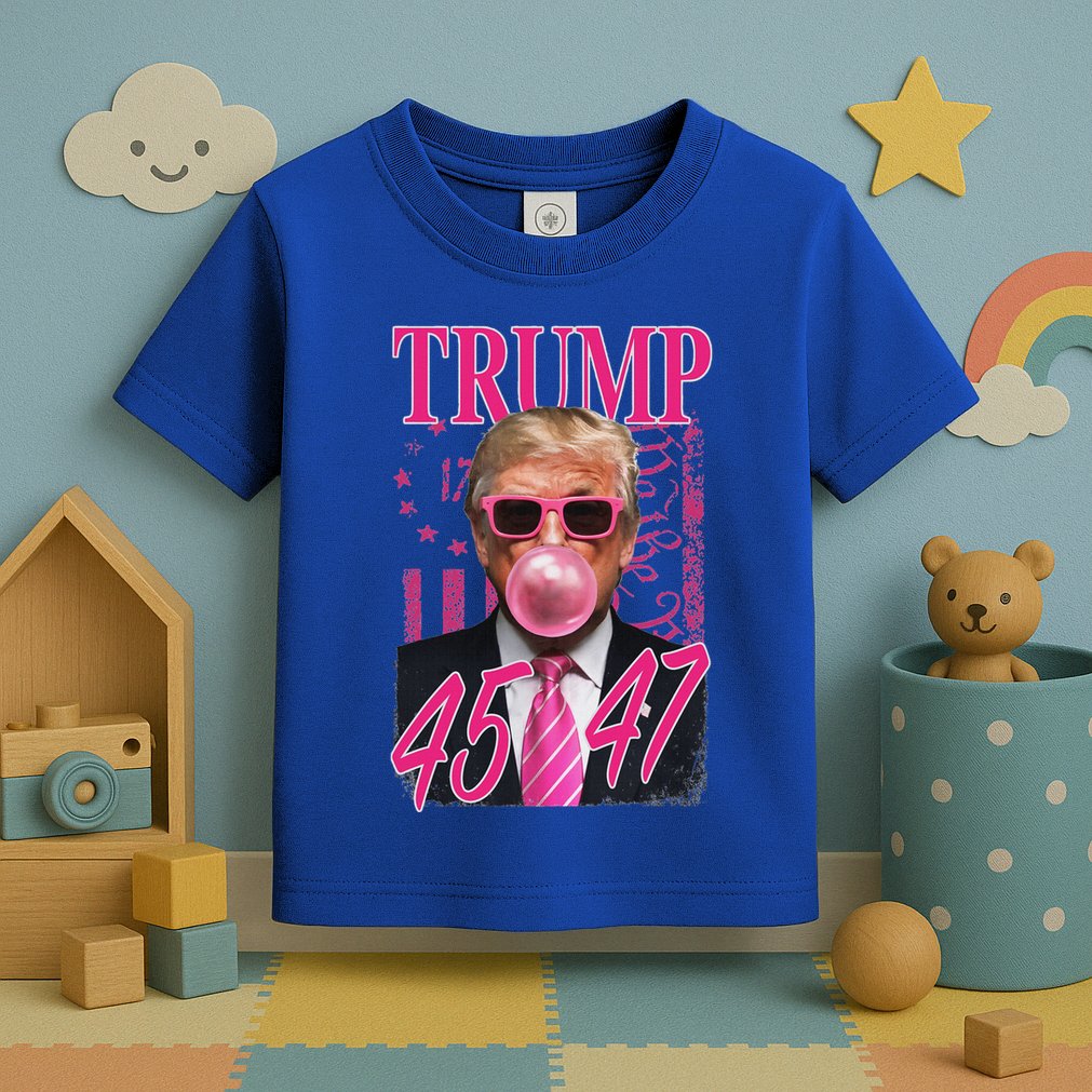 Trump B.U.B.B.L.E Gum 1776 Flag Toddler T-Shirt