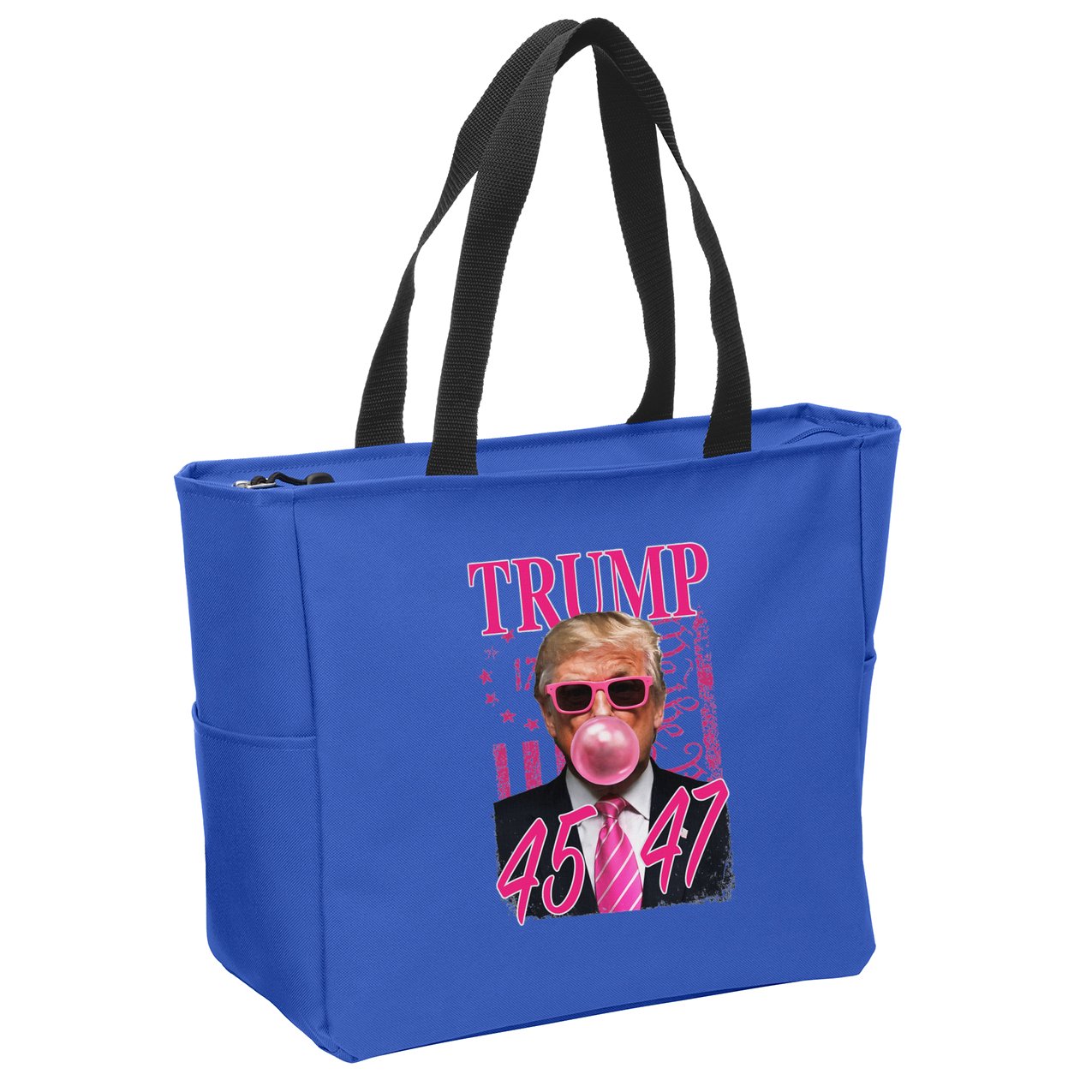 Trump B.U.B.B.L.E Gum 1776 Flag Zip Tote Bag