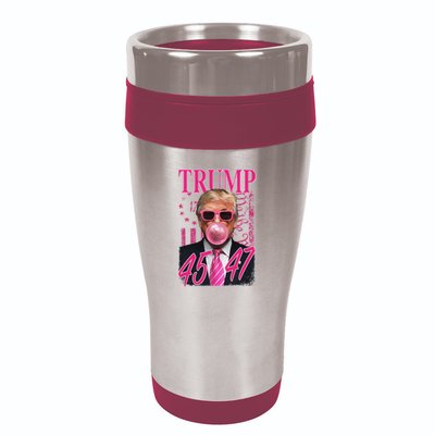 Trump B.U.B.B.L.E Gum 1776 Flag 16oz Travel Tumbler