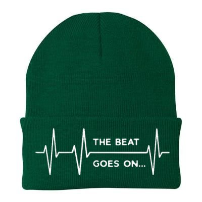 The Beat Goes On Heartbeat Rehab After Surgery Heart OP Knit Cap Winter Beanie