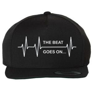 The Beat Goes On Heartbeat Rehab After Surgery Heart Op Gift Wool Snapback Cap