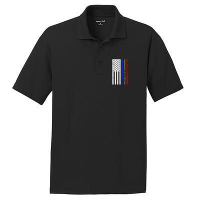 Thin Blue Green Red Lines Police Military Firefighter PosiCharge RacerMesh Polo