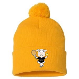 Tennis Ball Hogs Pom Pom 12in Knit Beanie