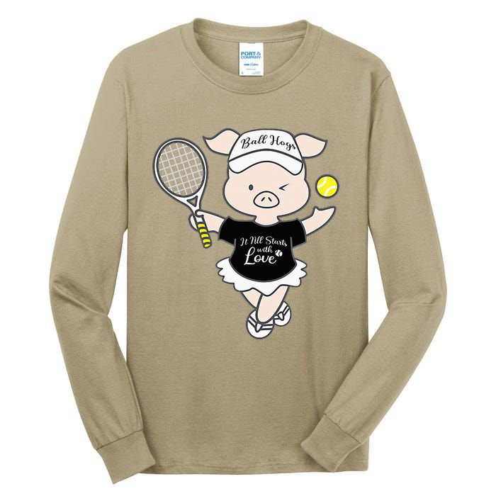 Tennis Ball Hogs Tall Long Sleeve T-Shirt