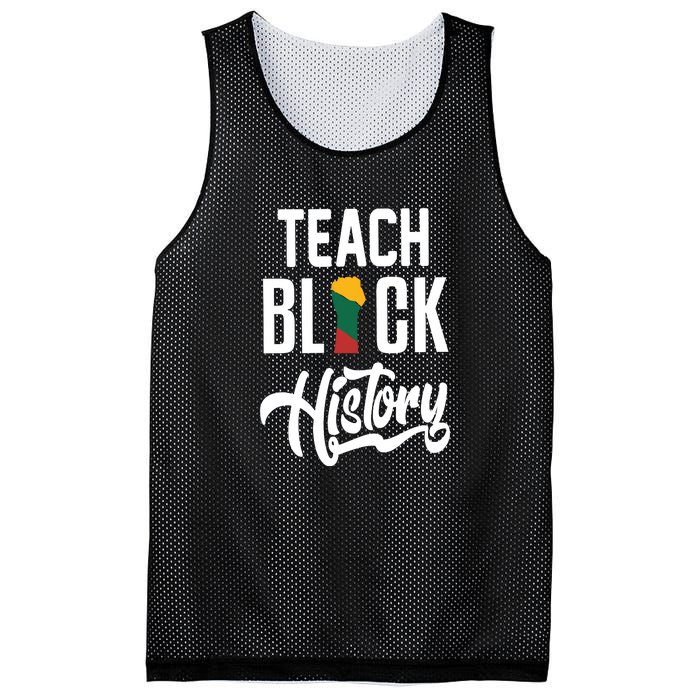 Teach Black History African Pride Teacher Black History Month Mesh Reversible Basketball Jersey Tank