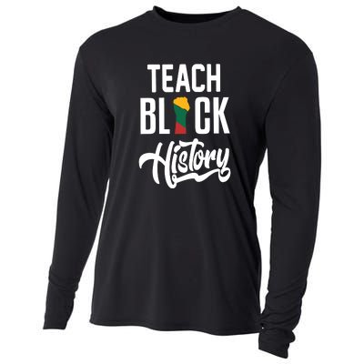 Teach Black History African Pride Teacher Black History Month Cooling Performance Long Sleeve Crew